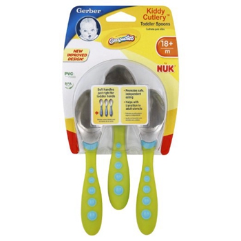 NUK Graduates Kiddy Cutlery 3 Piece Spoon Set 婴幼儿童训练餐具