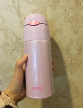 THERMOS 真空保温吸管瓶0.4L 粉色款