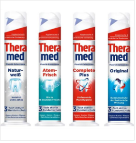 THERAMED 泰瑞美 自然美白站立式牙膏100ml 四色可选组合装