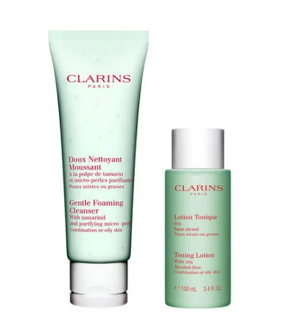 Clarins 干皮、敏感肌清洁两件套